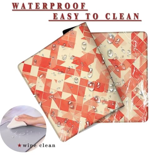 Mauspad XXL 900x600x4mm Wasserdicht Schreibtischunterlage Rutschfeste Speed Gaming Mousepad Triangles (3) Groß Desk Mouse Mat Maus Pad, Schreibtisch Unterlage Deko für PC, Macbook, Laptop, Home Office Bild 2