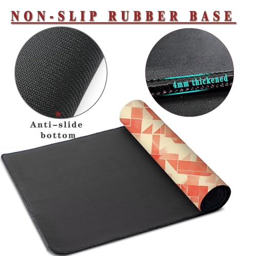 Mauspad XXL 900x600x4mm Wasserdicht Schreibtischunterlage Rutschfeste Speed Gaming Mousepad Triangles (3) Groß Desk Mouse Mat Maus Pad, Schreibtisch Unterlage Deko für PC, Macbook, Laptop, Home Office Bild 3