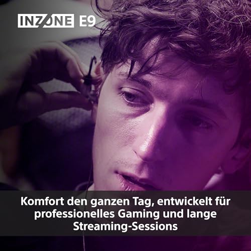 Sony INZONE E9 In-Ear-Gaming-Kopfhörer - entwickelt mit Fnatic, Sound-Isolierung, Einstellbarer EQ, USB-C Audio-Box, PC-Streaming - Schwarz Bild 4