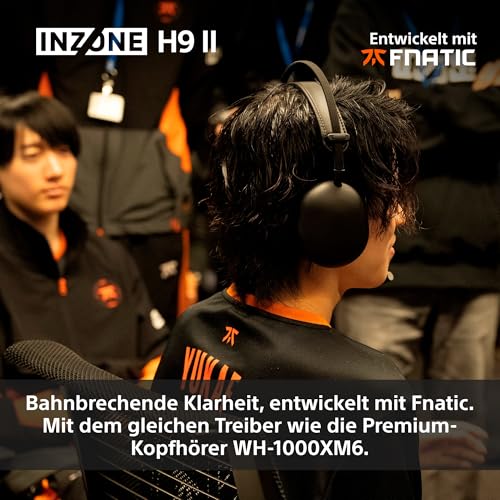 Sony INZONE H9 II kabelloses Gaming-Headset mit Noise Cancelling – mit Fnatic entwickelt, 360 Spatial Sound, Mikrofon mit KI-Rauschunterdrückung, 30h Akku, BT/LE/2,4 GHz/Kabel, PC – Weiß Bild 3