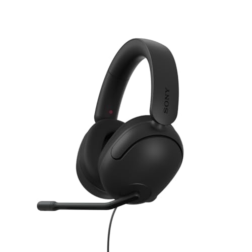 Sony INZONE H3 Kabelgebundenes Gaming-Headset – PC/PS5, 360 Spatial Sound für Gaming, leichtes Design (299g), Mikrofon per klick stummschalten, USB-Audiobox für EQ-Einstellungen – Schwarz Bild 1