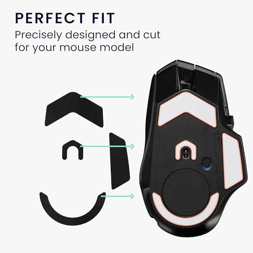 kwmobile Mouse Feet Sticker kompatibel mit Logitech G502 X Plus Ersatz Glider - Mausfüße passgenau - Maus Glides in Schwarz Bild 3
