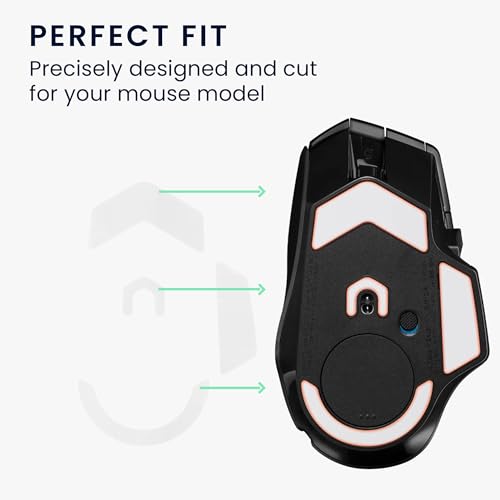 kwmobile Mouse Feet Sticker kompatibel mit Logitech G502 X Plus Ersatz Glider - Mausfüße passgenau - Maus Glides in Weiß Bild 3