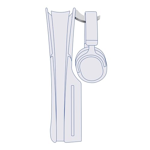 GXTrust PS5 Headset Halterung, PlayStation 5 Kopfhörer Ständer mit Silikon-Inlay, Konsole Kopfhörer Halter für jedes Headset, PS5 Zubehör, Weiß Bild 5