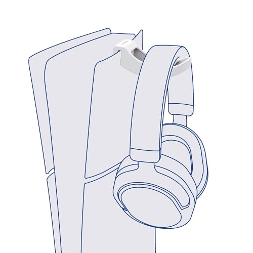 GXTrust PS5 Headset Halterung, PlayStation 5 Kopfhörer Ständer mit Silikon-Inlay, Konsole Kopfhörer Halter für jedes Headset, PS5 Zubehör, Weiß Bild 6