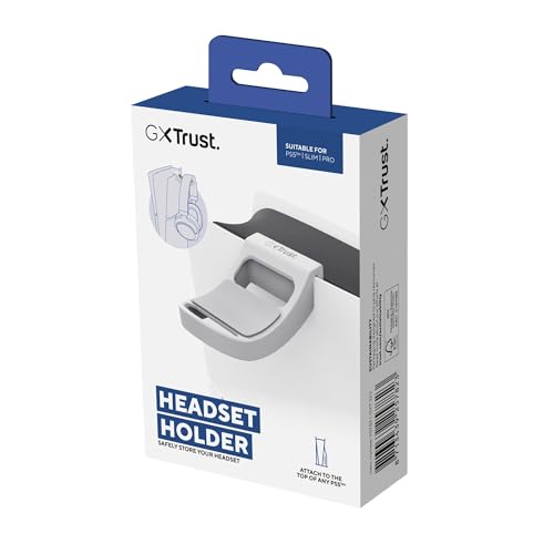 GXTrust PS5 Headset Halterung, PlayStation 5 Kopfhörer Ständer mit Silikon-Inlay, Konsole Kopfhörer Halter für jedes Headset, PS5 Zubehör, Weiß Bild 7