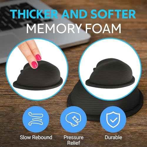 Handauflage Tastatur Set, 2er Pack Handballenauflage für Tastatur und Maus mit Memory Foam, Ergonomische Handgelenkunterstützung für Büro und Gaming, Kühlende Gel-Technologie Bild 4