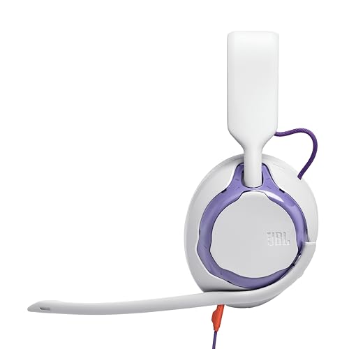 JBL Quantum 250 Kabelgebundene Over-Ear-Gaming-Kopfhörer, JBL Quantum Spatial Sound, Mikrofon mit Geräuschunterdrückung, 3,5-mm-Kabel, kompatibel mit Apple/PC/Xbox/PlayStation/Nintendo Switch, Weiß Bild 3
