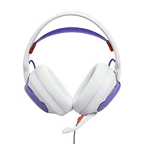 JBL Quantum 250 Kabelgebundene Over-Ear-Gaming-Kopfhörer, JBL Quantum Spatial Sound, Mikrofon mit Geräuschunterdrückung, 3,5-mm-Kabel, kompatibel mit Apple/PC/Xbox/PlayStation/Nintendo Switch, Weiß Bild 4
