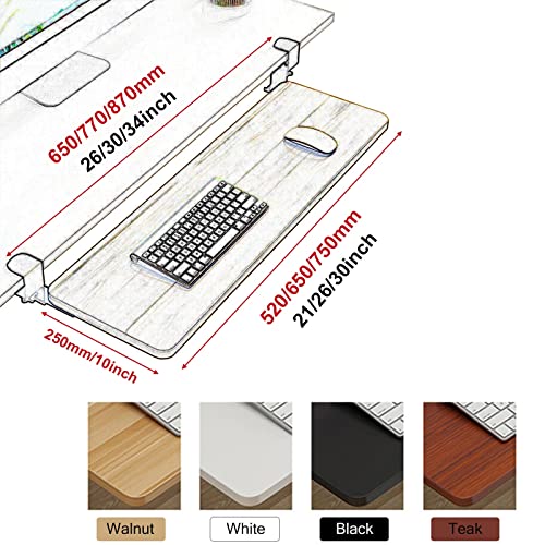 Höhenverstellbare Schreibtischverlängerung unter dem Schreibtisch, Tastatur und Maus, keine Schrauben erforderlich, perfekt für Heimbüro und Gaming, platzsparende Lösung Bild 5