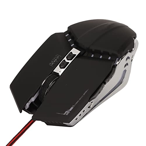 Denash Gaming -Maus -RGB Rückbeleuchtung Bequemes Ergonomisches Design für Genaue Steuerung, Geeignet für Desktop und Laptop Computer (Black) Bild 3