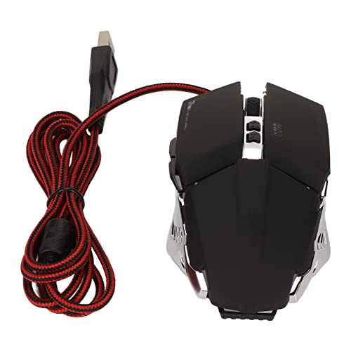 Denash Gaming -Maus -RGB Rückbeleuchtung Bequemes Ergonomisches Design für Genaue Steuerung, Geeignet für Desktop und Laptop Computer (Black) Bild 5