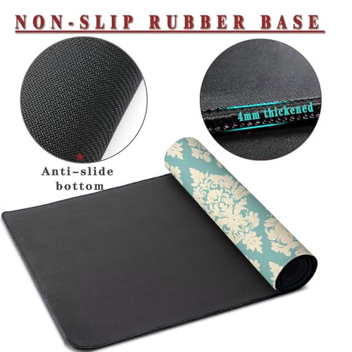 Mauspad XXL 1400x800x4mm Wasserdicht Schreibtischunterlage rutschfeste Speed Gaming Mousepad Turquoise (1) Groß Desk Mouse Mat Maus Pad, Schreibtisch Unterlage Deko für PC, Laptop, Home Office Bild 3