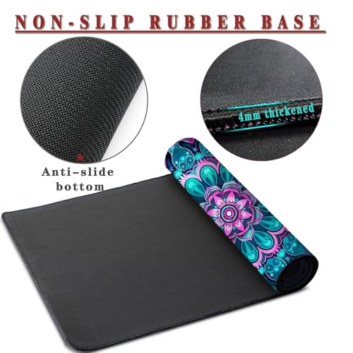 Mauspad XL 1000x400x4mm Wasserdicht Schreibtischunterlage Rutschfeste Speed Gaming Mousepad Turquoise (3) Groß Desk Mouse Mat Maus Pad, Schreibtisch Unterlage Deko für PC, Macbook, Laptop, Home Office Bild 3
