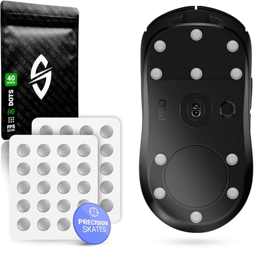SensoryBoost FPS (d) Dot Skates (PTFE) Universelle Mausfüße für maximale Kontrolle & präzises Gleiten auf Stoff & Glas Mauspads (40 Stück Ø 6,5 mm) Abgerundet, leise & langlebig | Premium Glides Bild 1