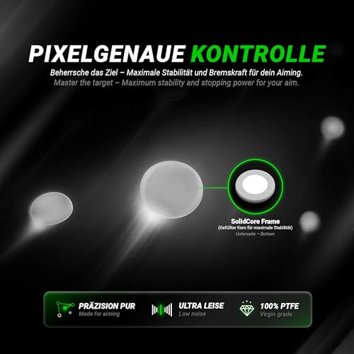 SensoryBoost FPS (d) Dot Skates (PTFE) Universelle Mausfüße für maximale Kontrolle & präzises Gleiten auf Stoff & Glas Mauspads (40 Stück Ø 6,5 mm) Abgerundet, leise & langlebig | Premium Glides Bild 2