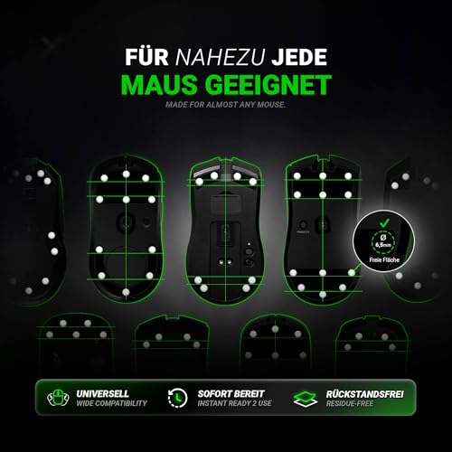 SensoryBoost FPS (d) Dot Skates (PTFE) Universelle Mausfüße für maximale Kontrolle & präzises Gleiten auf Stoff & Glas Mauspads (40 Stück Ø 6,5 mm) Abgerundet, leise & langlebig | Premium Glides Bild 3