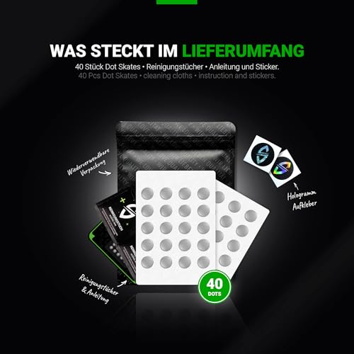SensoryBoost FPS (d) Dot Skates (PTFE) Universelle Mausfüße für maximale Kontrolle & präzises Gleiten auf Stoff & Glas Mauspads (40 Stück Ø 6,5 mm) Abgerundet, leise & langlebig | Premium Glides Bild 6