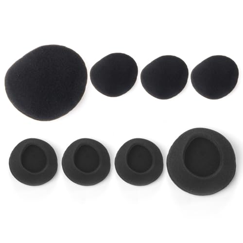 8 Stück Kopfhörer Ohrpolster, Kopfhörer Polster, 50mm Schaumstoff Polster Ersatz, Headset Schutzüberzug (4 Paare, Schwarz) Bild 1