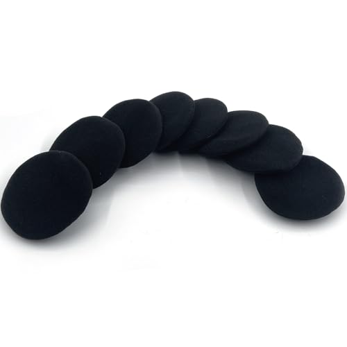 8 Stück Kopfhörer Ohrpolster, Kopfhörer Polster, 50mm Schaumstoff Polster Ersatz, Headset Schutzüberzug (4 Paare, Schwarz) Bild 7