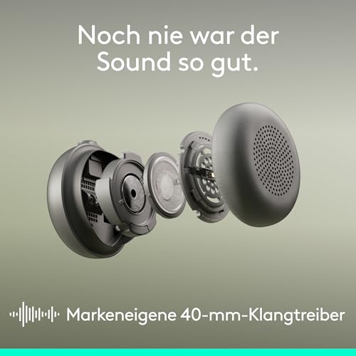 Logitech Zone Wireless 2 ES – kabelloses Headset mit Geräuschunterdrückung, adaptiver Hybrid-ANC, Bluetooth, Grafit Bild 3
