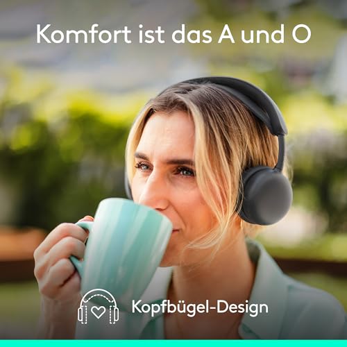 Logitech Zone Wireless 2 ES – kabelloses Headset mit Geräuschunterdrückung, adaptiver Hybrid-ANC, Bluetooth, Grafit Bild 7