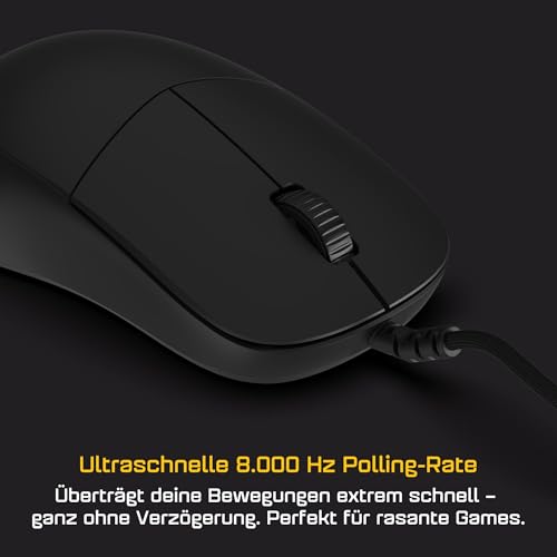ENDGAME GEAR XM2 8k v2 Gaming Maus Schwarz – 30K DPI Optischer Sensor, 8000Hz Polling, Claw-Grip Design für mittlere bis größe Hände, leicht (51,5g) Bild 2