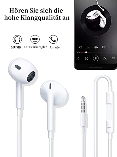 Kopfhörer mit Kabel 3.5mm In-Ear Ohrhörer mit Mikrofon und Lautstärkeregler Earphones Kompatibel mit iPhone 6/iPod/iPad/Huawei/Xiaomi/Samsung/Android/MP3/MP4/PC(A3) Bild 4