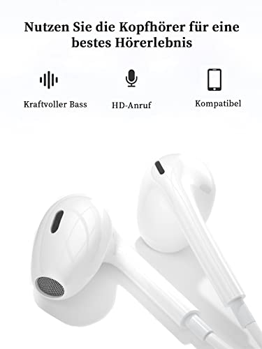 Kopfhörer mit Kabel 3.5mm In-Ear Ohrhörer mit Mikrofon und Lautstärkeregler Earphones Kompatibel mit iPhone 6/iPod/iPad/Huawei/Xiaomi/Samsung/Android/MP3/MP4/PC(A3) Bild 5
