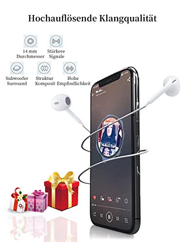 Kopfhörer mit Kabel 3.5mm In-Ear Ohrhörer mit Mikrofon und Lautstärkeregler Earphones Kompatibel mit iPhone 6/iPod/iPad/Huawei/Xiaomi/Samsung/Android/MP3/MP4/PC(A3) Bild 6