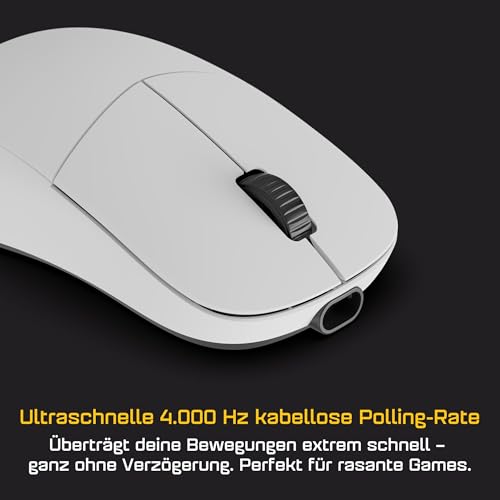 ENDGAME GEAR XM2w 4k v2 Wireless Gaming Maus Weiß – 30K DPI Optischer Sensor, 4000Hz Polling, Claw-Grip Design für mittlere bis größe Hände, leicht (61,5g) Bild 2