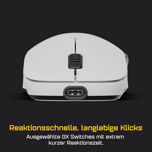ENDGAME GEAR XM2w 4k v2 Wireless Gaming Maus Weiß – 30K DPI Optischer Sensor, 4000Hz Polling, Claw-Grip Design für mittlere bis größe Hände, leicht (61,5g) Bild 3