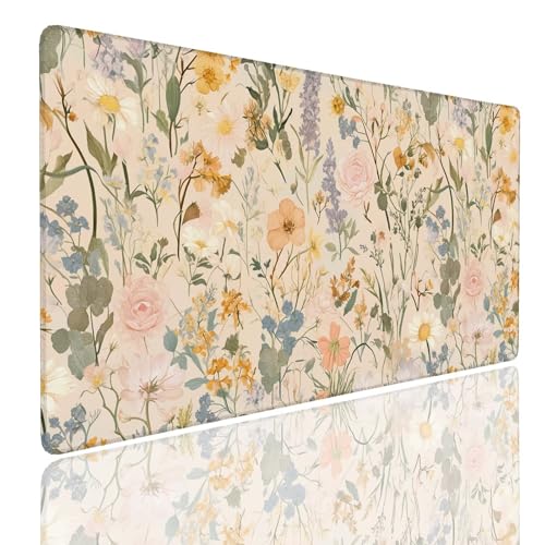 Mauspad XXL 900x600x4mm Wasserdicht Schreibtischunterlage rutschfeste Speed Gaming Mousepad Vintage (1) Groß Desk Mouse Mat Maus Pad, Schreibtisch Unterlage Deko für PC, MacBook, Laptop, Home Office Bild 1