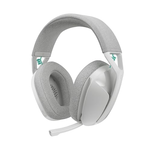 Logitech G G321 Lightspeed kabelloses Bluetooth-Gaming-Headset, dynamischer Komfort und Passform, 16-kHz-Schwingmikrofon, über 20 Std. Akkulaufzeit, PC, PS4, PS5, Nintendo Switch, Mobilgerät – Weiß Bild 1