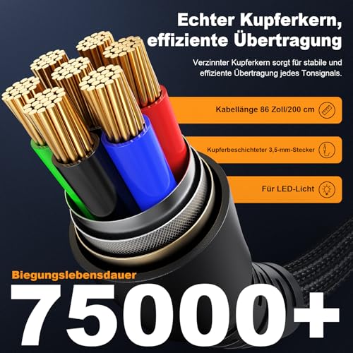 Krysenix PG4 Wired Gaming Headset für PS4, PS5, PC, Xbox, Switch, Gaming Kopfhörer mit Noise Cancelling Mikrofon, 3.5mm Klinke, Surround Sound, Headset mit LED Licht, Tintenschwarz Bild 5