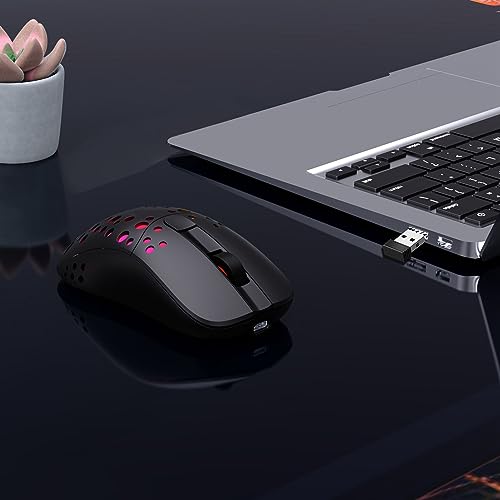 Denash Gaming -Maus 2,4G Dual -Modus Sechs Level Einstellbare RGB Mäuse für PC Spieler, Ergonomisches Design für Komfortable Spieleerlebnisse Bild 2