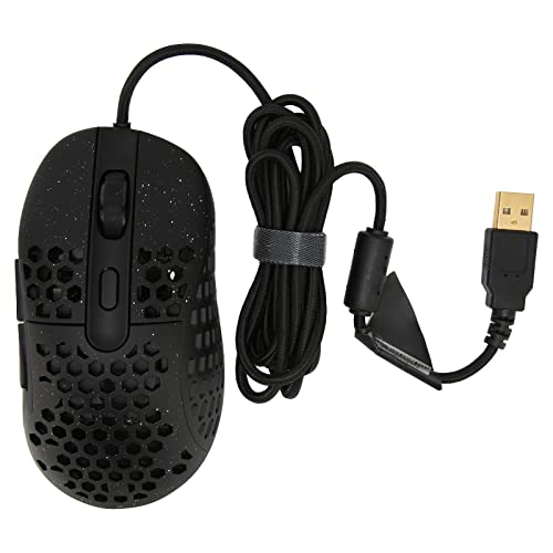 Denash Gaming -Maus Ergonomische RGB -Beleuchtung Einstellbare DPI Maus für Laptop Desktop USB Stecker und Play [ 10] [ABS Black] Bild 5