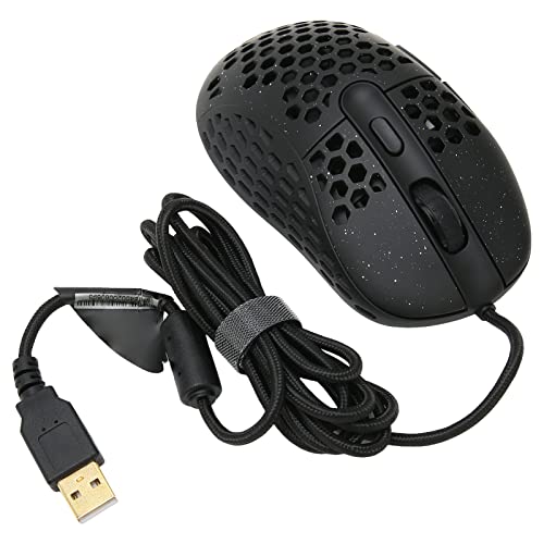 Denash Gaming -Maus Ergonomische RGB -Beleuchtung Einstellbare DPI Maus für Laptop Desktop USB Stecker und Play [ 10] [ABS Black] Bild 6