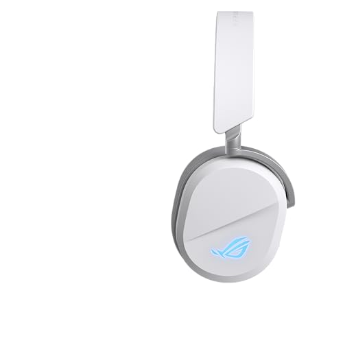 ASUS ROG Pelta White kabelloses RGB Gaming Headset (ROG SpeedNova, Bluetooth, 2,4 GHz, USB-C, 50-mm-ROG-Titanmembran-Treibern, 10-mm-Superbreitband-Boom-Mikrofon, 309g leicht, Aura Sync RGB) | Weiß Bild 7