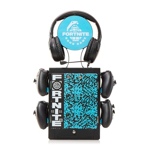 Numskull Offizieller Fortnite Good Game Gaming-Locker & Aufbewahrungsständer – Platz für 10 Spiele/DVDs, 4 Controller, Headset und Zubehör – Kompakter Gaming-Organizer Bild 2
