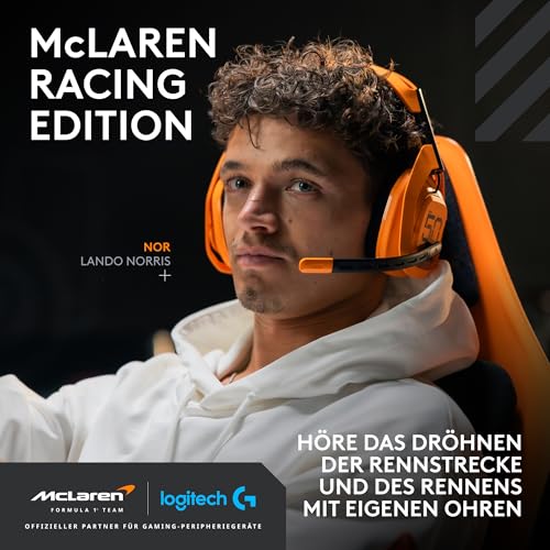 Logitech G Astro A50 X Lightspeed kabelloses Gaming-Headset McLaren Edition + Basisstation, PRO-G Graphene, PLAYSYNC für Xbox Series X|S + PS5 + PC/Mac, Bluetooth, HDMI 2.1 Passthru - Papaya Bild 2