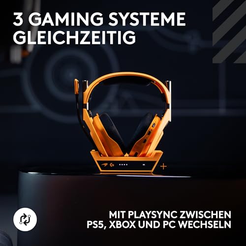 Logitech G Astro A50 X Lightspeed kabelloses Gaming-Headset McLaren Edition + Basisstation, PRO-G Graphene, PLAYSYNC für Xbox Series X|S + PS5 + PC/Mac, Bluetooth, HDMI 2.1 Passthru - Papaya Bild 3