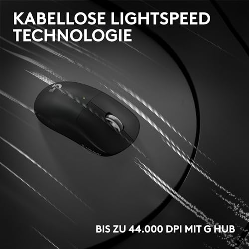 Logitech G PRO X Superlight 2c kabellose Gaming-Maus, 60 g Pro-Grade-Maus mit 5 programmierbaren Tasten, 44K-DPI-Sensor, 8.000 Hz Signalrate, USB-C-Ladefunktion für PC/Mac - Schwarz Bild 5