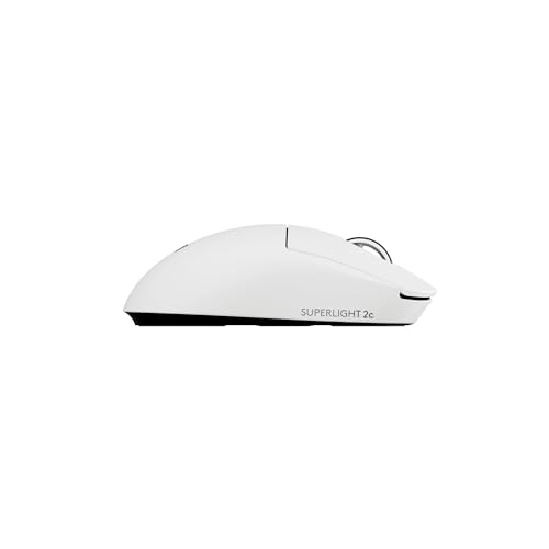 Logitech G PRO X Superlight 2c kabellose Gaming-Maus, 60 g Pro-Grade-Maus mit 5 programmierbaren Tasten, 44K-DPI-Sensor, 8.000 Hz Signalrate, USB-C-Ladefunktion für PC/Mac - Weiß Bild 1