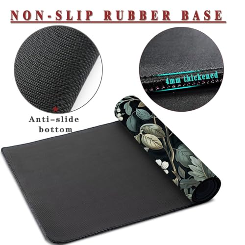 Mauspad XL 1000x400x4mm Wasserdicht Schreibtischunterlage rutschfeste Speed Gaming Mousepad Vintage (3) Groß Desk Mouse Mat Maus Pad, Schreibtisch Unterlage Deko für PC, MacBook, Laptop, Home Office Bild 3