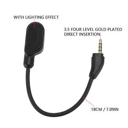 Topiky Mikrofonersatz für Hyper X Cloud III, Omnidirectional Pickup Stornierungs Gaming Headset Mikrofon mit LED Stummschaltindikator, für Klare Kommunikation und Strategische Bild 2