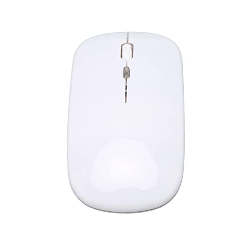 Denash 2.4g Wiederaufladbare Drahtlose Gaming -Maus mit Farb Hintergrundbeleuchtung für Laptop -Computer, ABS Material, Stille Schlüssel, Geeignet für Büroreisen (White) Bild 1