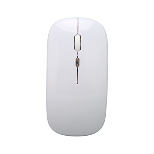 Denash 2.4g Wiederaufladbare Drahtlose Gaming -Maus mit Farb Hintergrundbeleuchtung für Laptop -Computer, ABS Material, Stille Schlüssel, Geeignet für Büroreisen (White) Bild 5