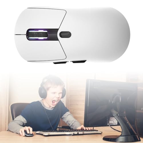 Denash RGB Wiederaufladbare Kabelgebundene Wireless -Gaming -Maus mit Einstellbarem DPI für PC Laptop Spieler Absic Material Bild 4