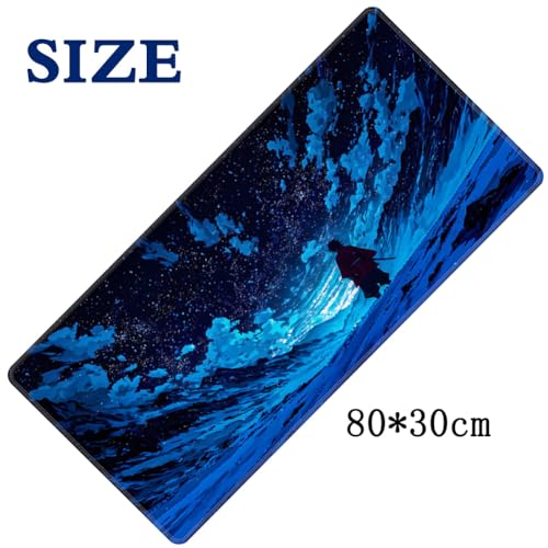 Schreibtischunterlage Anime Gaming Mauspads XXL Mauspad Desk Mat Anti Rutsch PC Mausmatte Groß Mousepad Gaming Schreibtisch Zubehör Mat Büro Deko Bild 3